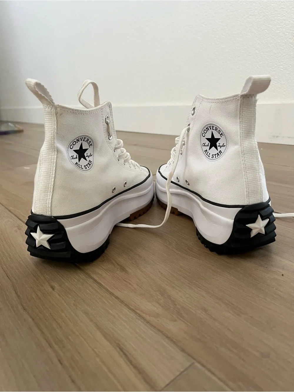 Converse Run Star Hike Platform High Top White Lug Sneakers